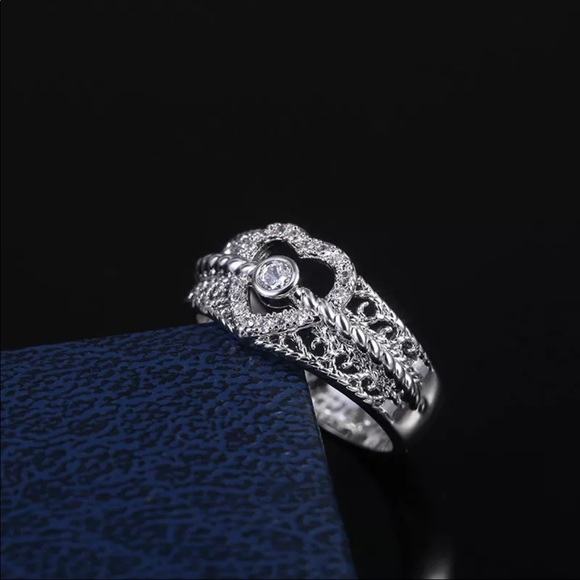 *NEW*925 Silver I Love You Romantic Diamond Ring - Picture 4 of 6